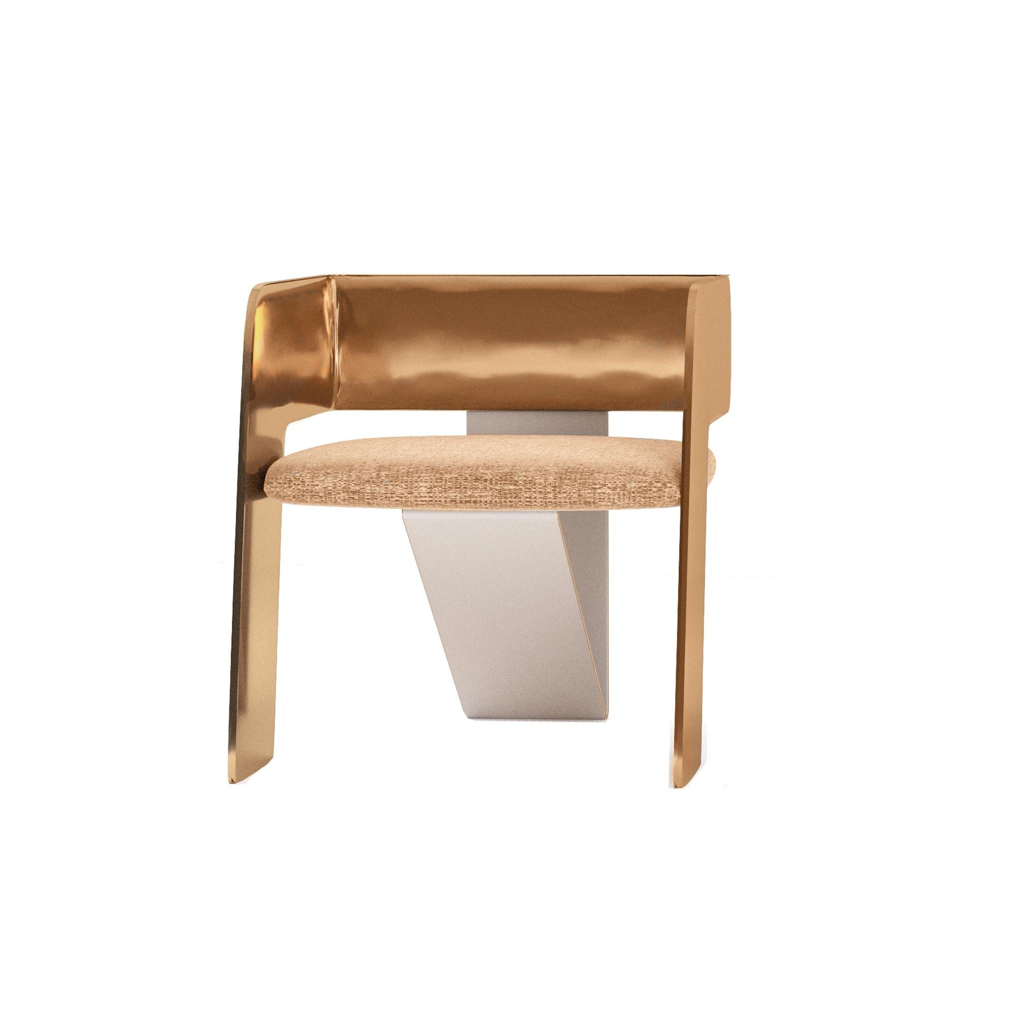 Russian Modern Gold Brass Futura Chair by Alter Ego Studio For Sale