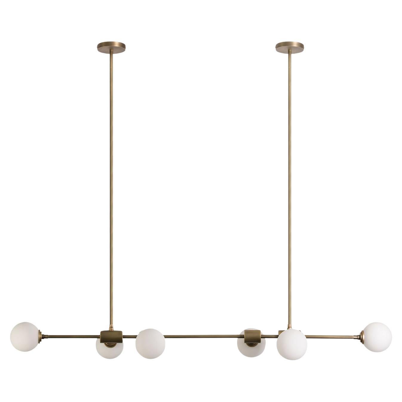 	Futura Metal and White Opal Glass Chandelier by Lampex Italiana 