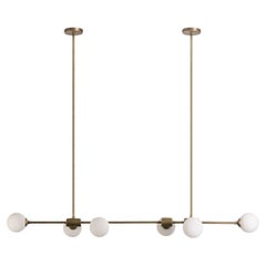 	Futura Metal and White Opal Glass Chandelier by Lampex Italiana 