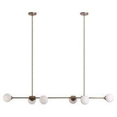 Futura Metal and White Opal Glass Chandelier by Lampex Italiana