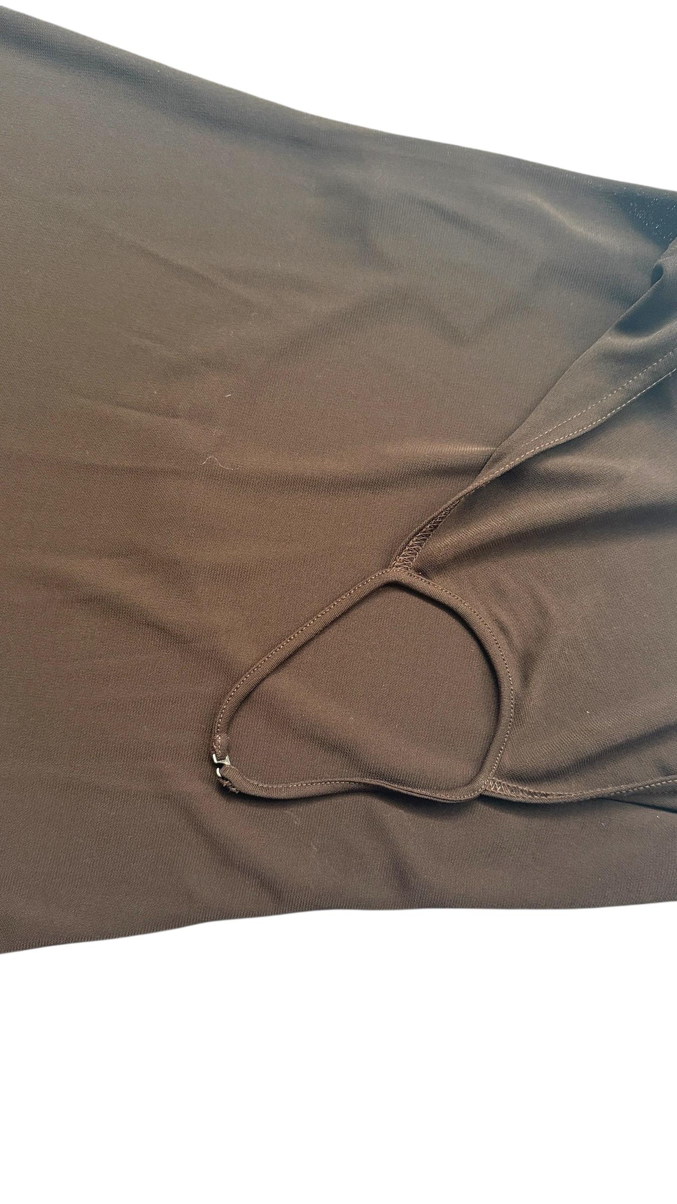 Future Ozbek Minimalist Halter Dress in Chocolate Brown - We pay for import duty in vendita 5