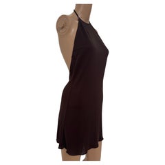 Future Ozbek Minimalist Halter Dress in Chocolate Brown - Wir zahlen den Einfuhrzoll