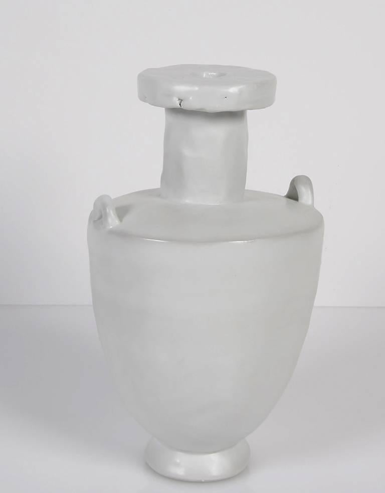 Handbuilt Hydria Vase - Sculpture by Future Retrieval (Katie Parker and Guy Michael Davis)