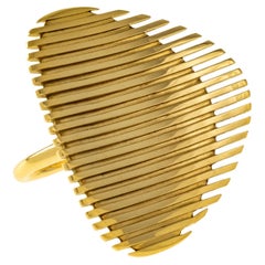 Futurist Architect Zaha Hadid for Georg Jensen 18 K Gold Cocktail Ring 2016