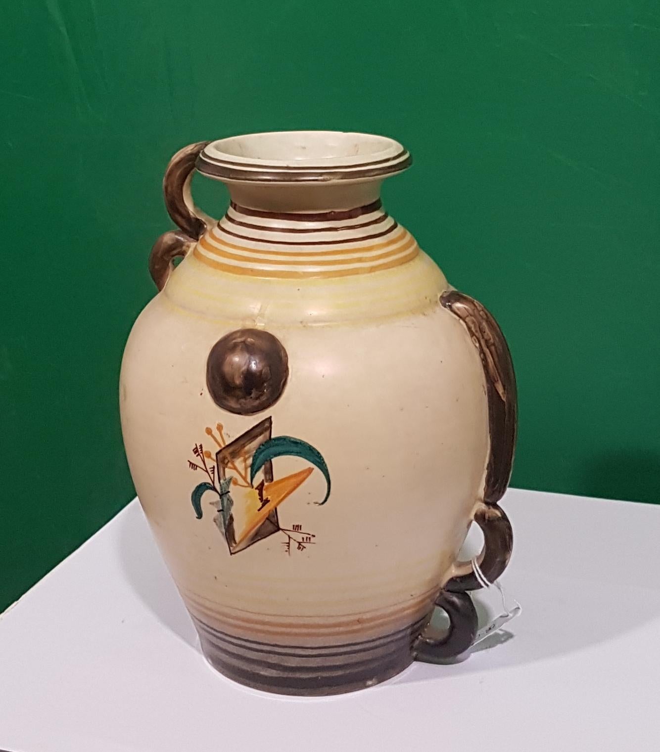 Italian Futurist Ceramic Vase by Nicolaj Diulgheroff, 1930s
