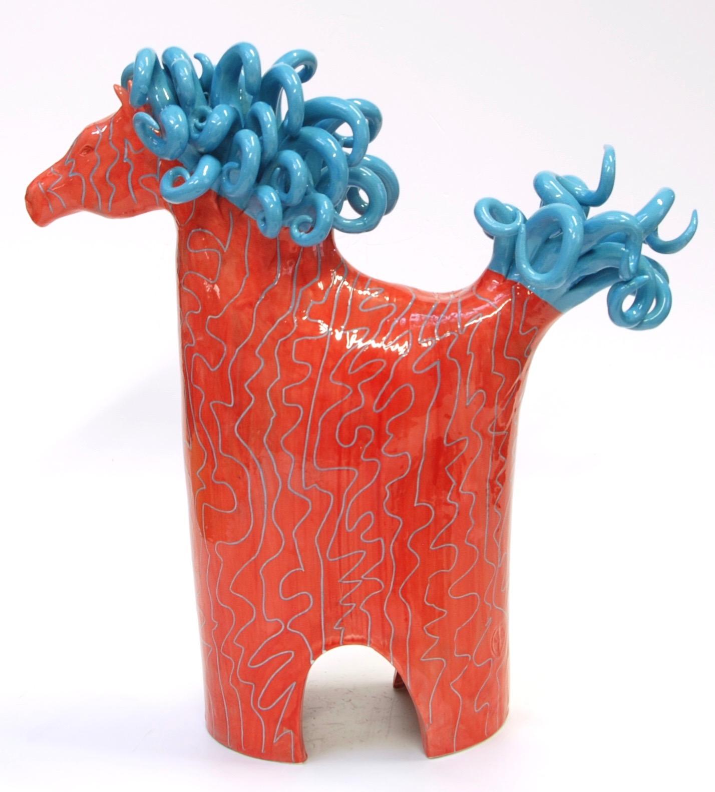 Modern Futurist Horses, Decorative Centerpiece Handmade Italy 2020, Hand-Crafted For Sale