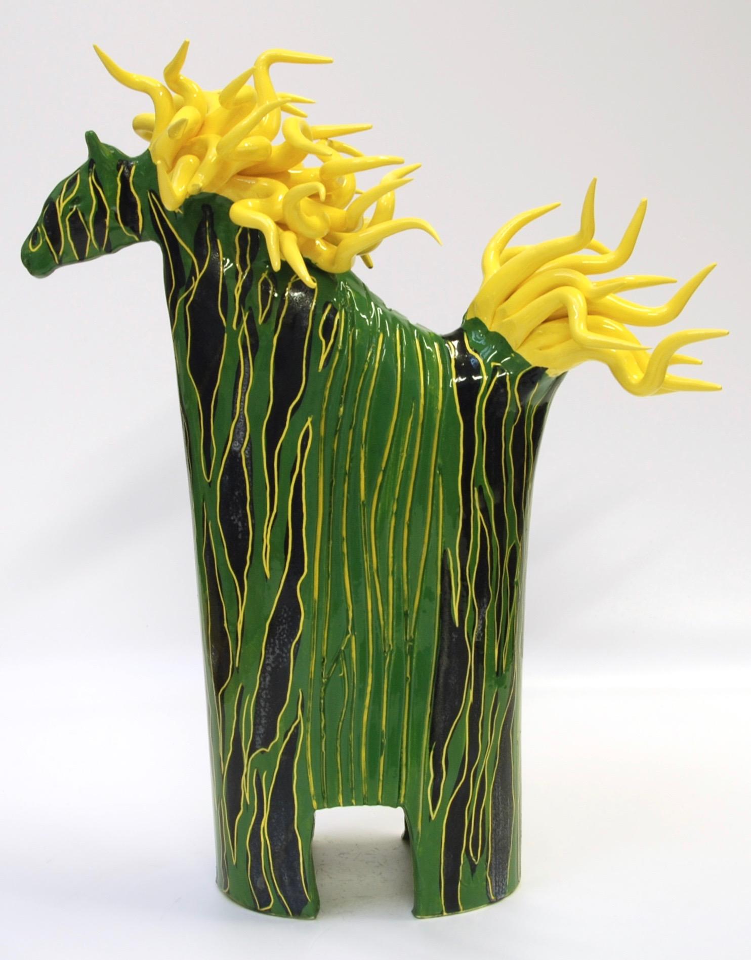 Italian Futurist Horses, Decorative Centerpiece Handmade Italy 2020, Hand-Crafted For Sale