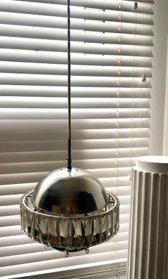 Futurist "Saturn" Pendant With Cut Crystal, Germany 60's