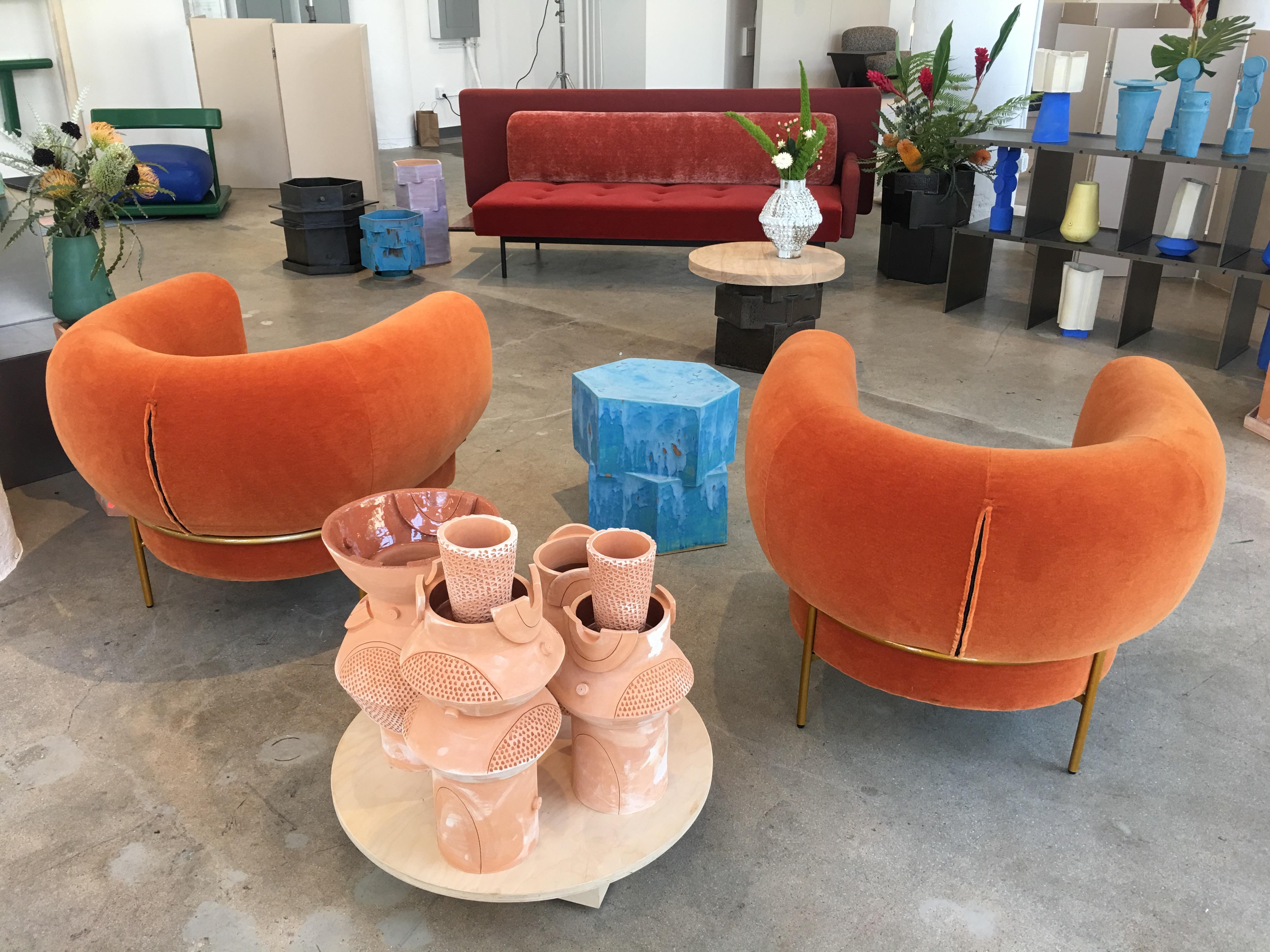 Modern Futurist Extra Large Oval Terracotta Planter For Sale