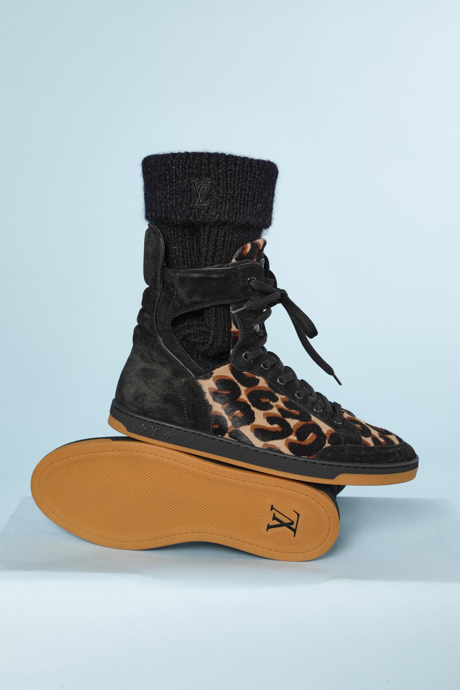 Futurist sneakers boots  with wool gaiters Louis Vuitton  In New Condition In Saint-Ouen-Sur-Seine, FR