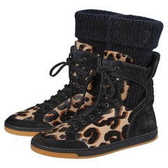 Futurist sneakers boots  with wool gaiters Louis Vuitton 