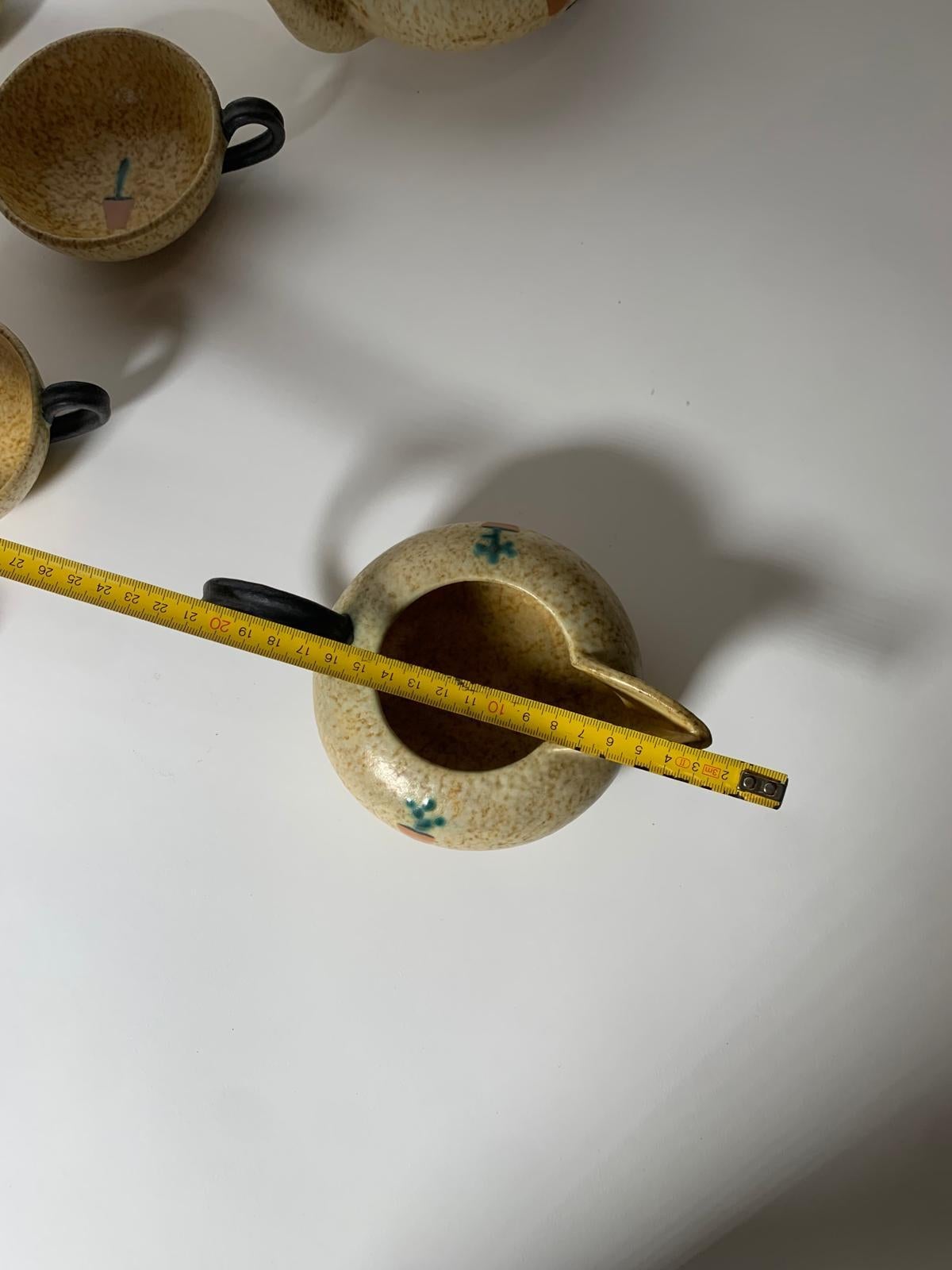 Servicio de té futurista para seis personas de Ivos Pacetti para La Fiamma, Albisola en Excelente estado para la venta en Milan, Italy