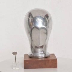 Futuristic Abstract Alien Mounted Head Sculpture by Myrna M Nobile 1969 Calif