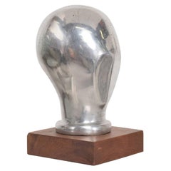 Futuristic Abstract Alien Mounted Head Sculpture by Myrna M Nobile 1969 Calif