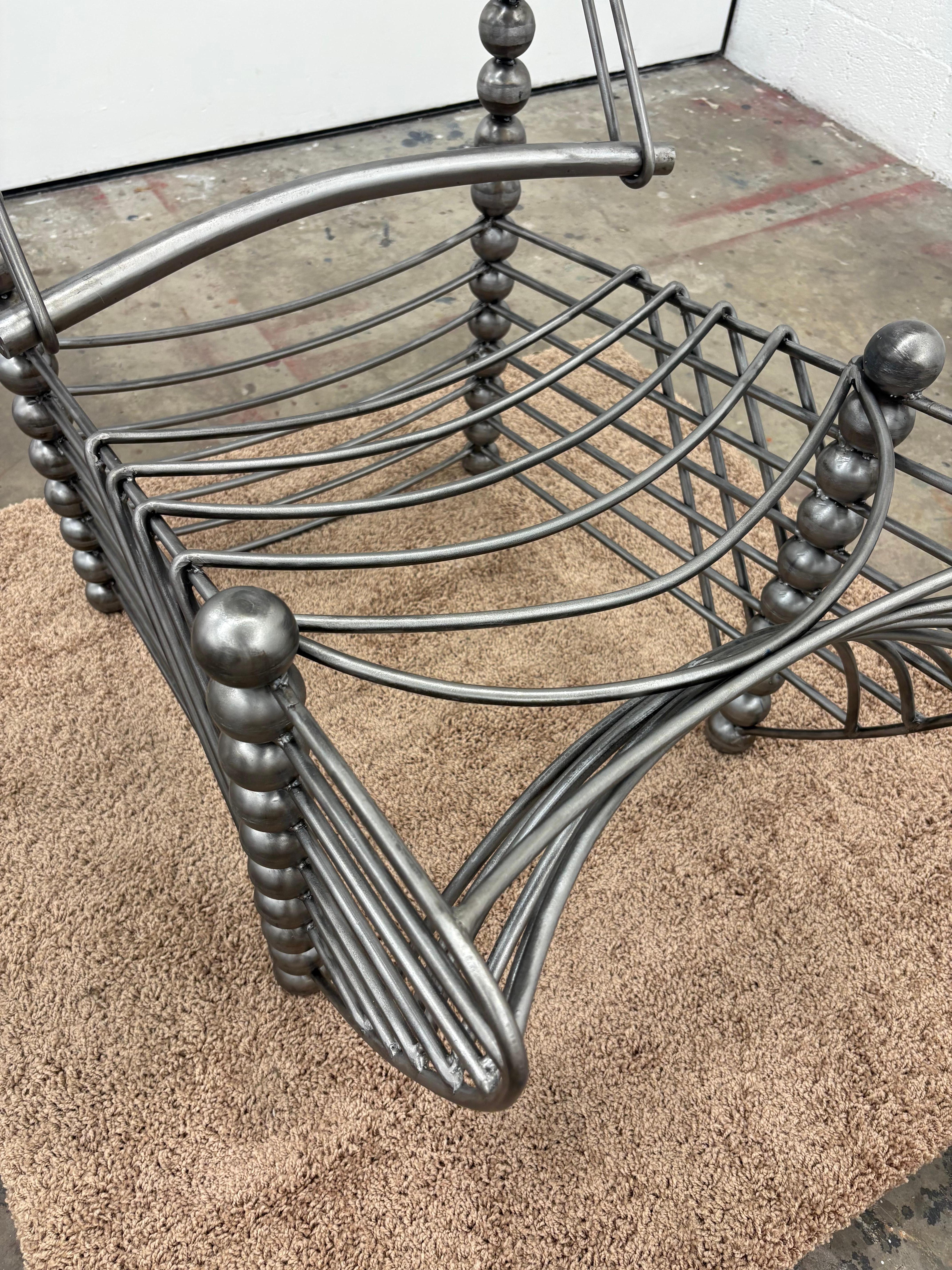 Sillón modular futurista brutalista Acero en venta