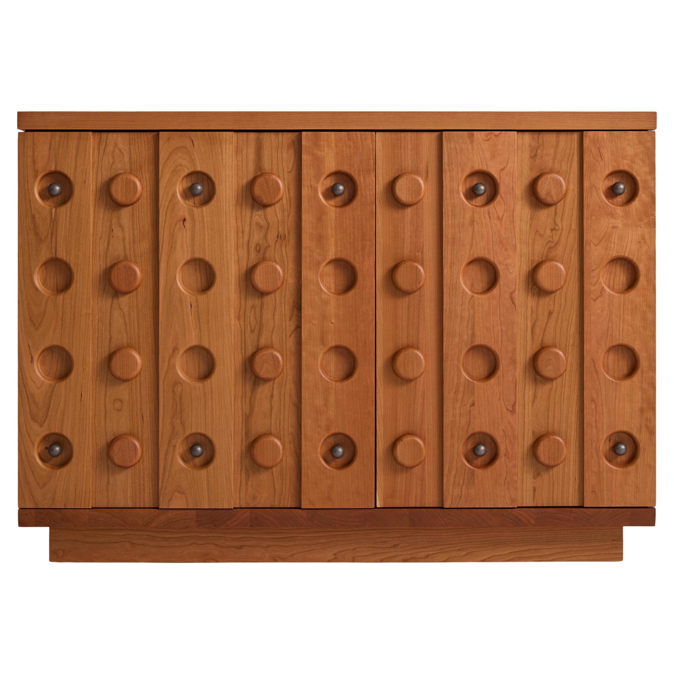 Futuristic Cherry Sideboard or Cabinet by Muhly with Cast Iron Knobs