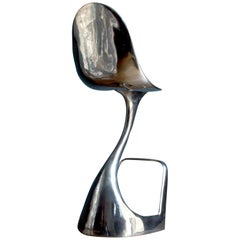 Futuristic 
Jacana
 Stool Handcrafted in Cast Aluminum