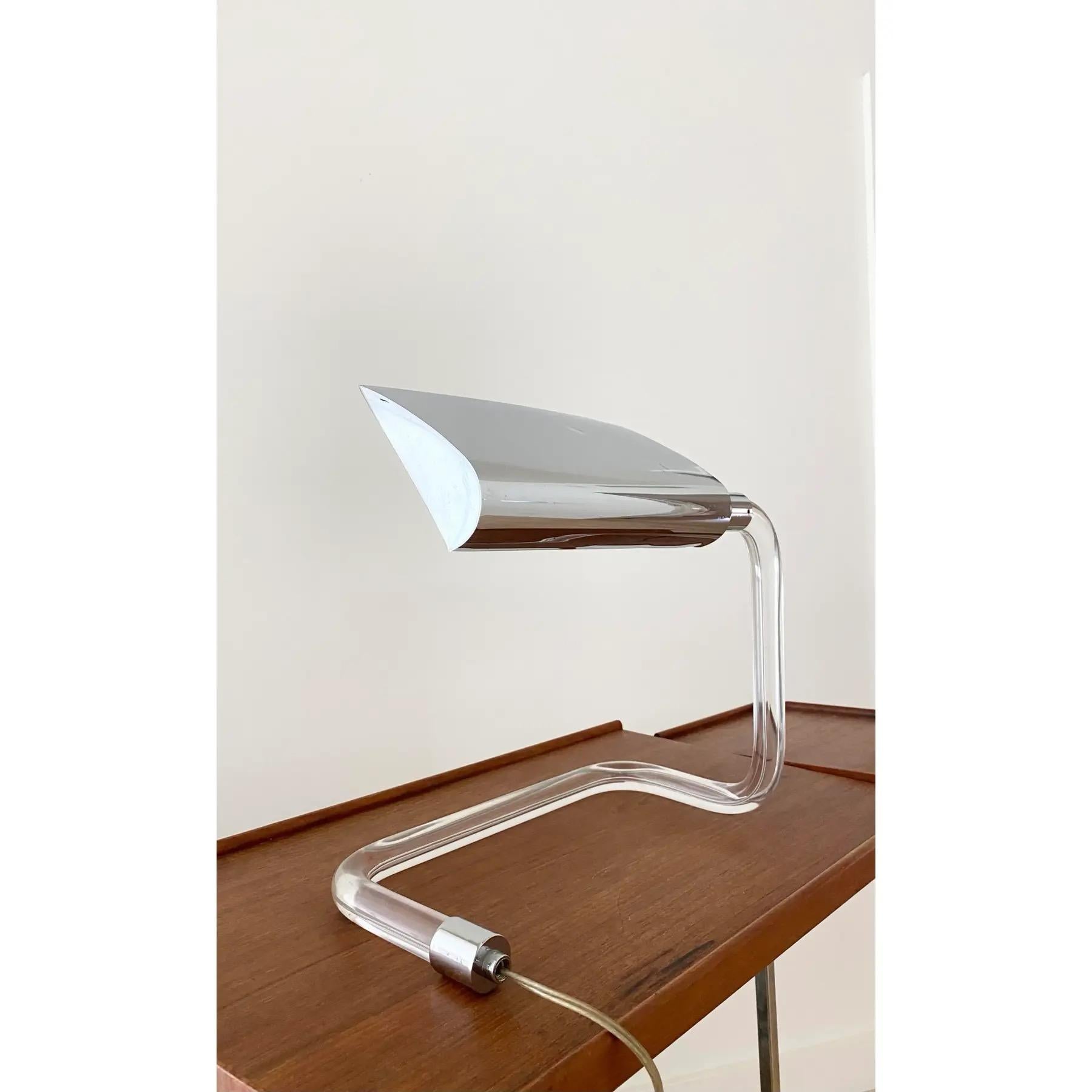 American Futuristic Lucite Lamp Peter Hamburger for Knoll For Sale