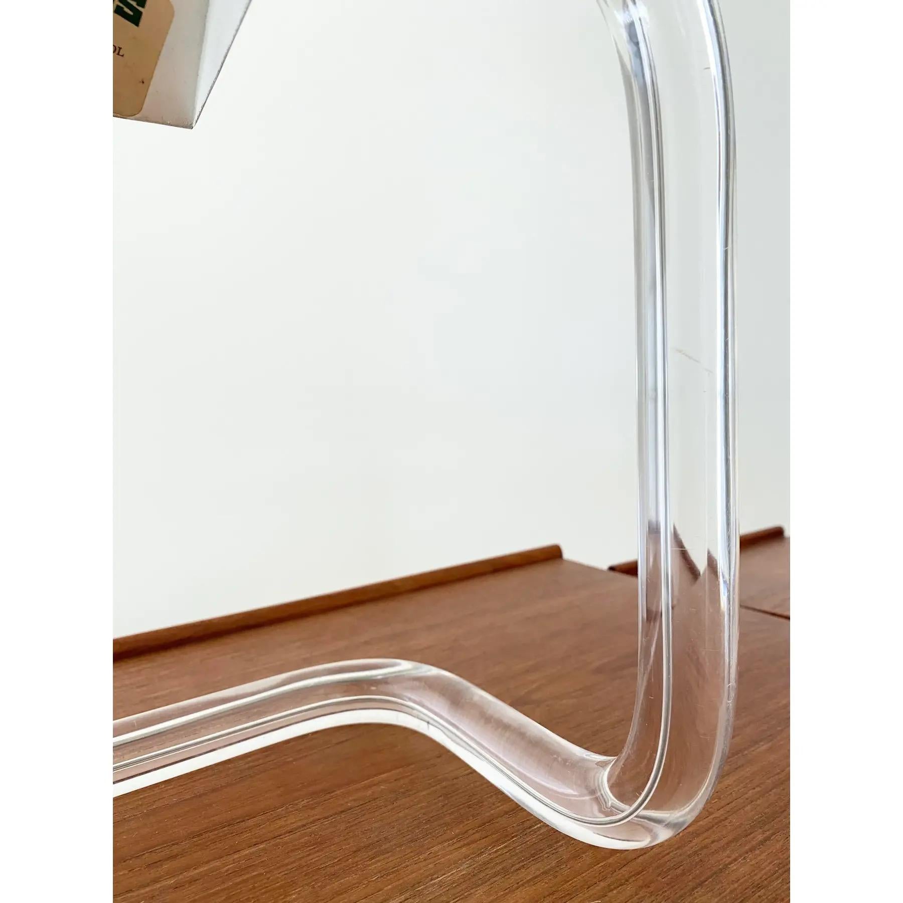 Hand-Crafted Futuristic Lucite Lamp Peter Hamburger for Knoll For Sale
