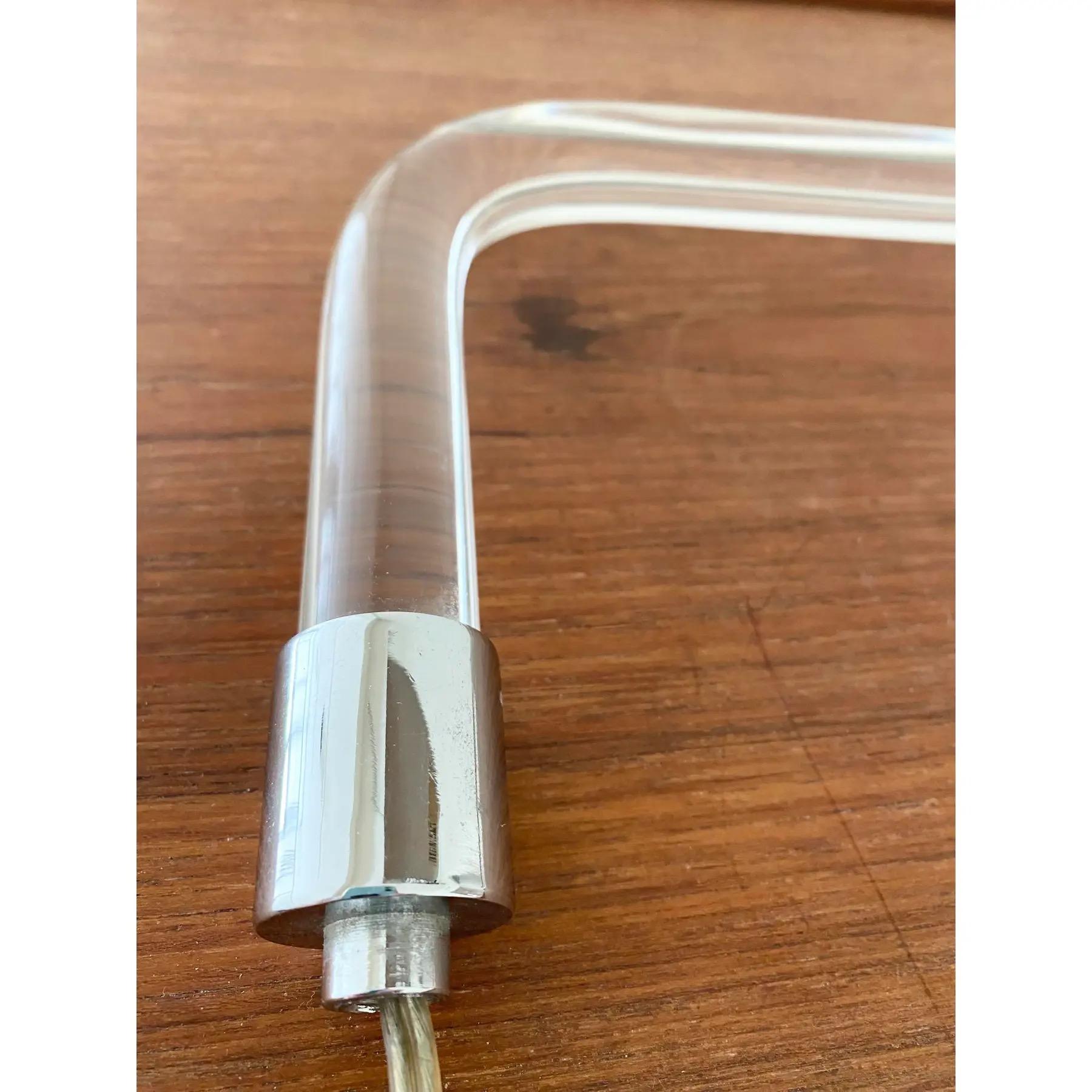 20th Century Futuristic Lucite Lamp Peter Hamburger for Knoll For Sale