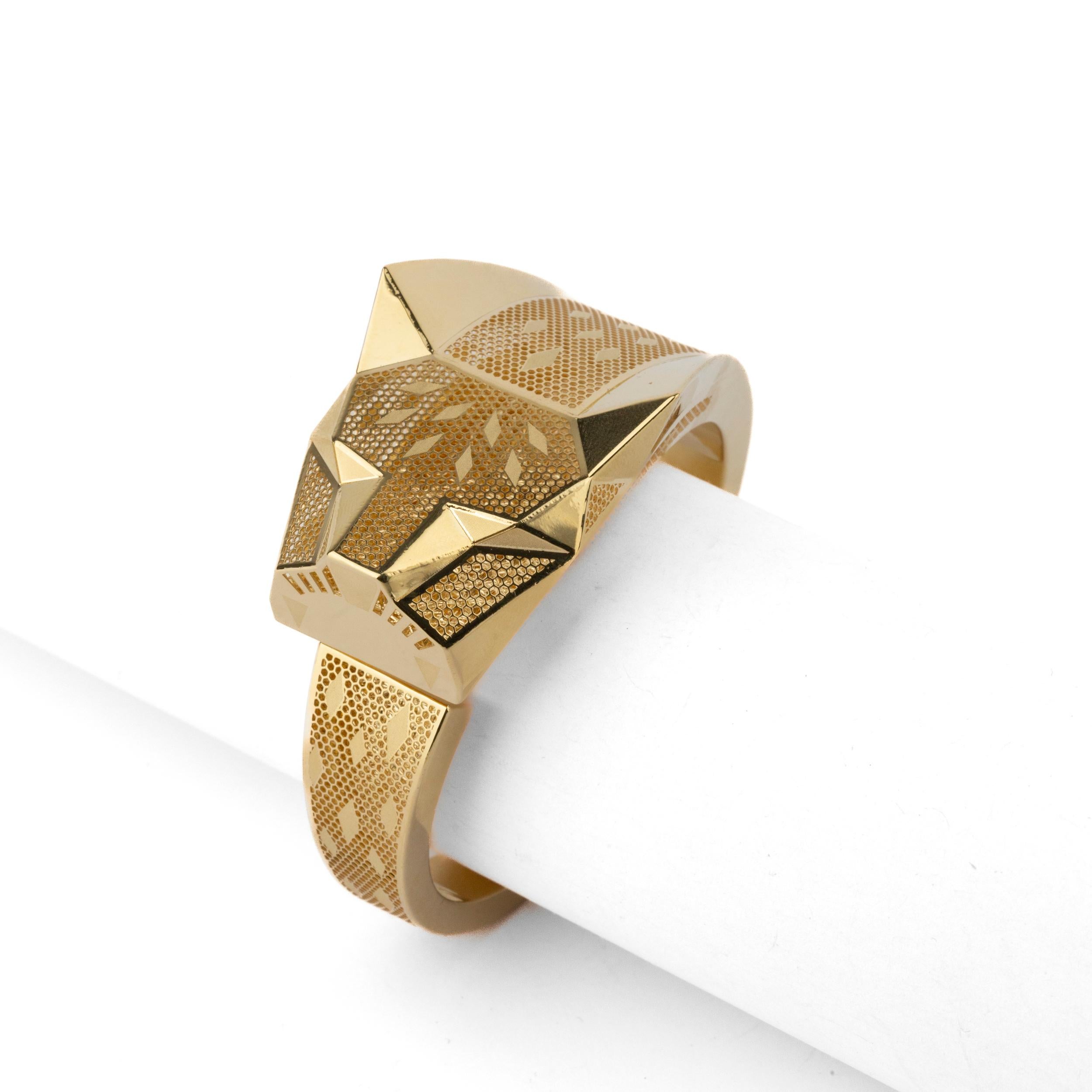 Futuristisches Maya Culture Jaguar-Armband aus 18 Karat Gold im Zustand „Neu“ im Angebot in Bilbao, ES