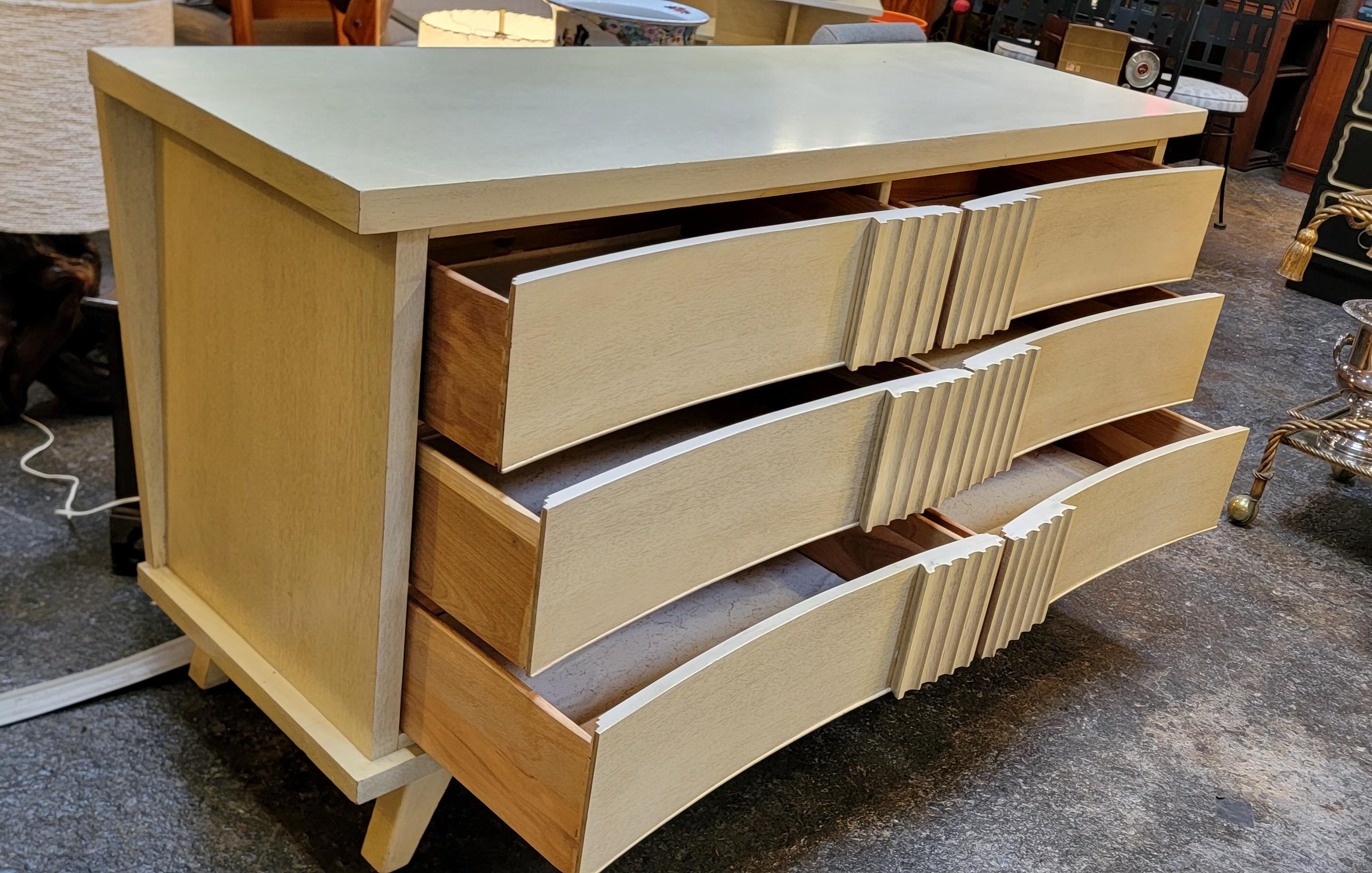 American Futuristic Mid-Century Modern Low Dresser by Dixie Furniture