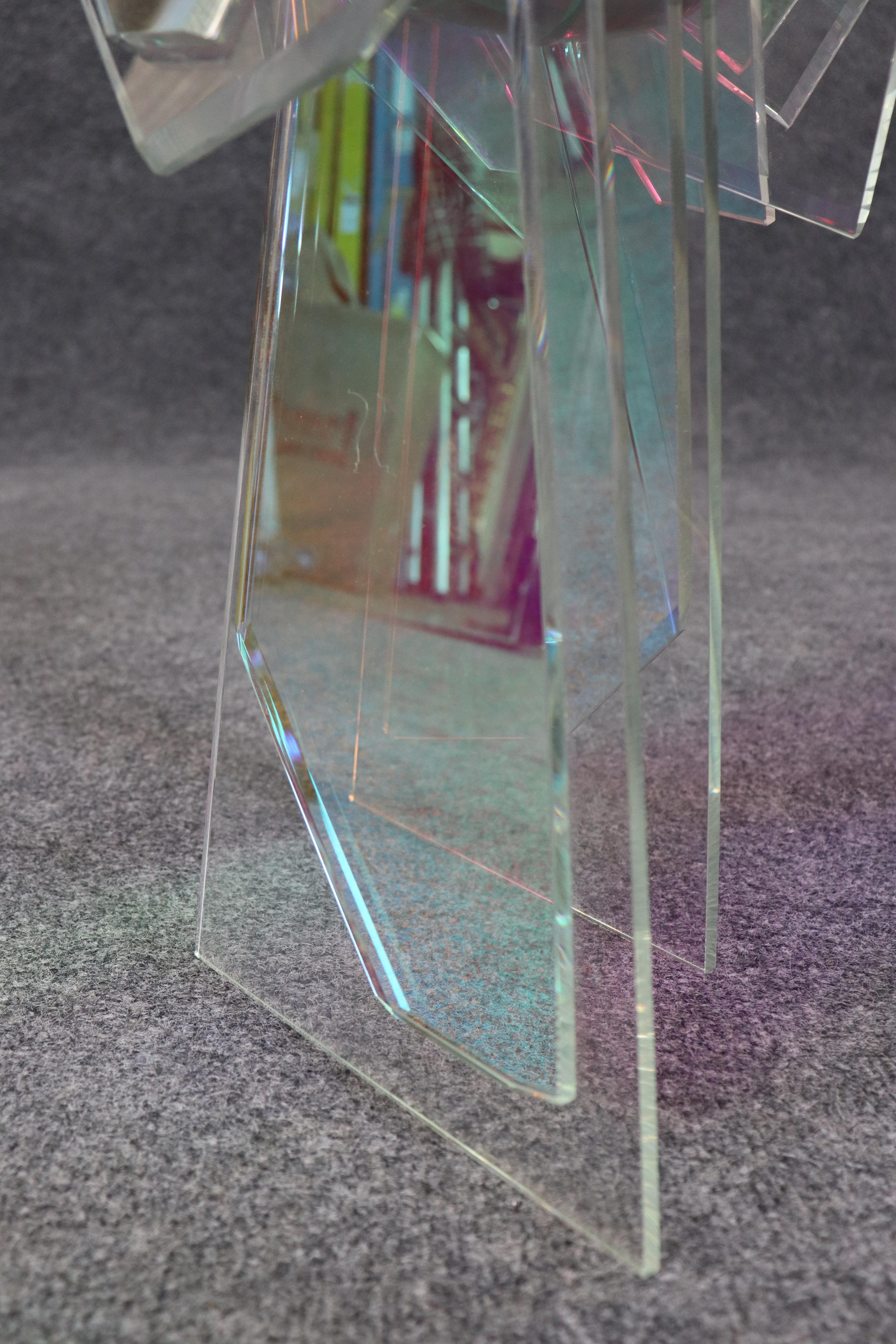 Lampe de table futuriste en verre et lucite fabriquée en studio, The Moderns MCM en vente 4