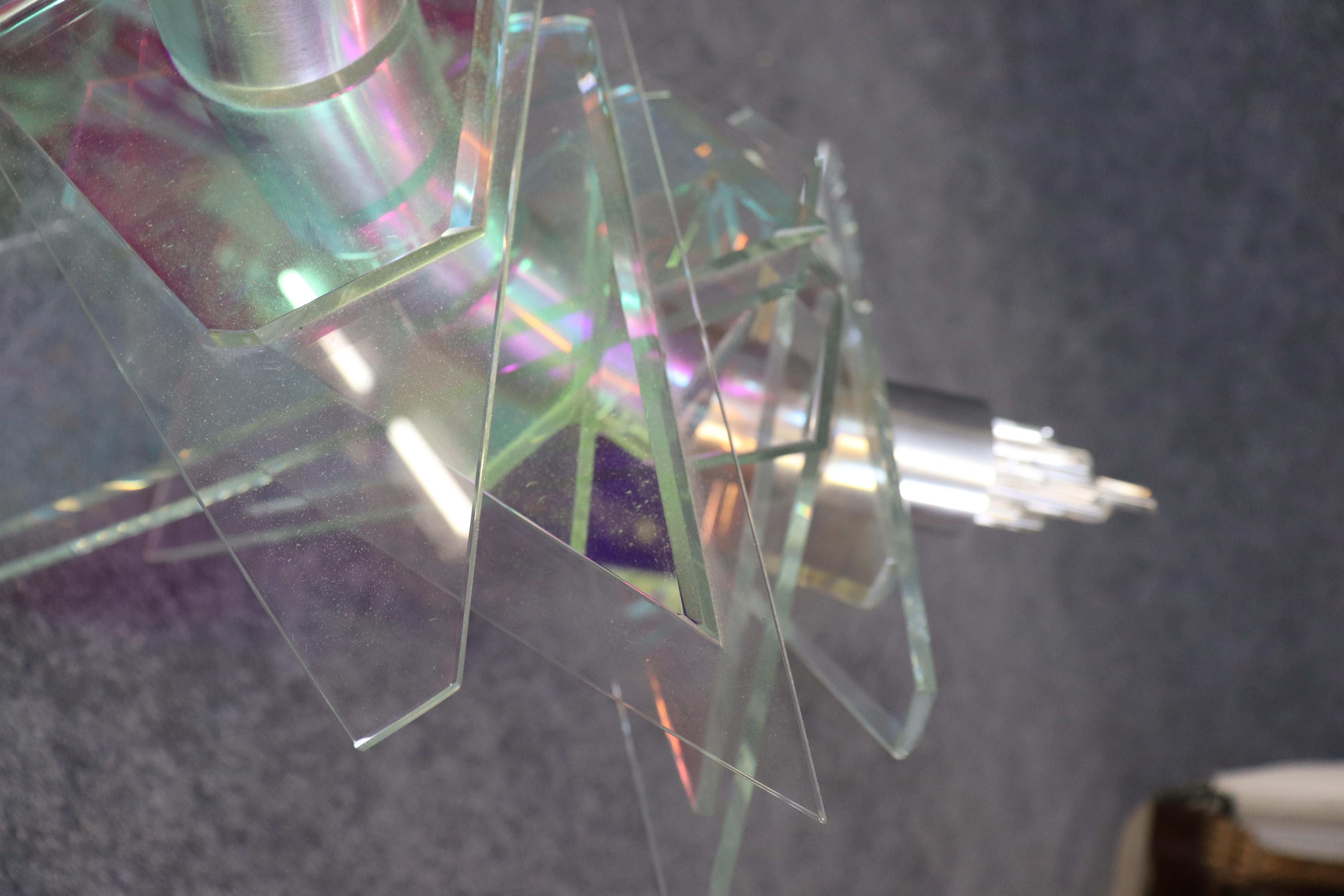 Lampe de table futuriste en verre et lucite fabriquée en studio, The Moderns MCM en vente 9