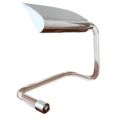 Vintage Futuristic Peter Hamburger Lucite & Chrome Lamp Produced by Kovacs for Knoll