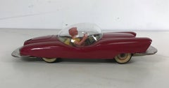 Futuristic Roadster 1956 Japanese Tin Car Friction Toy by Line Mar