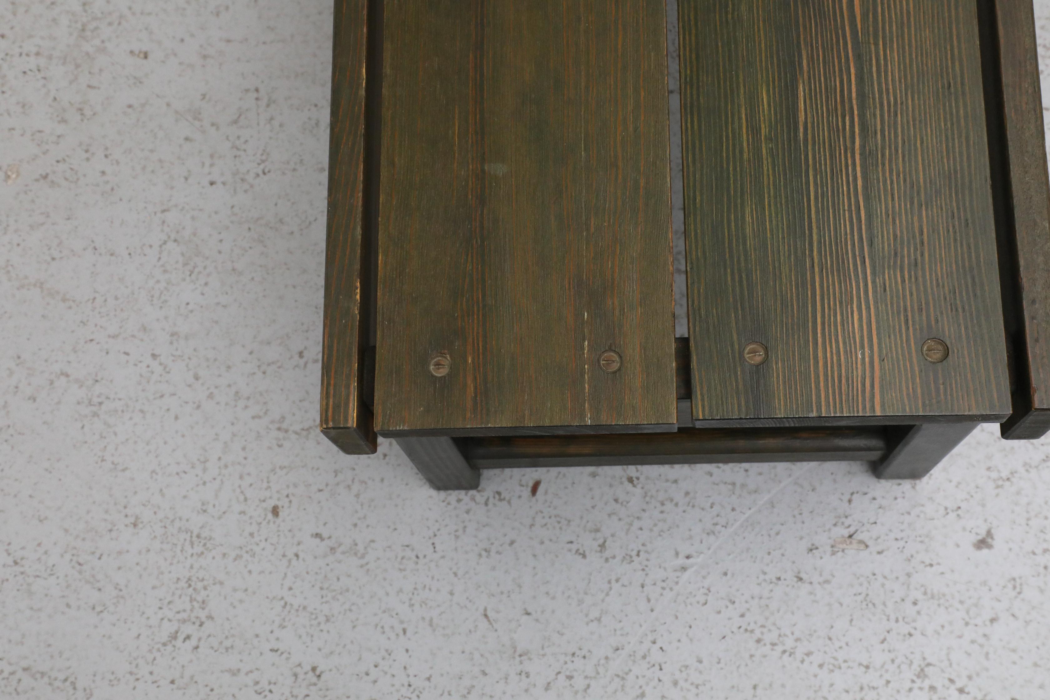 Futurum Green Stained Pine Bench by Rastad & Relling, Norway, 1960s For Sale 6