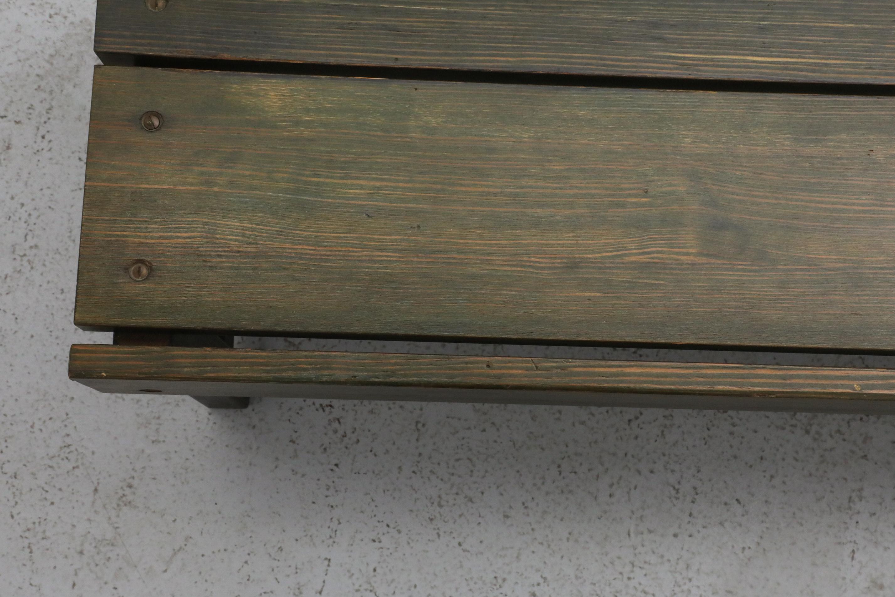 Futurum Green Stained Pine Bench by Rastad & Relling, Norway, 1960s For Sale 9