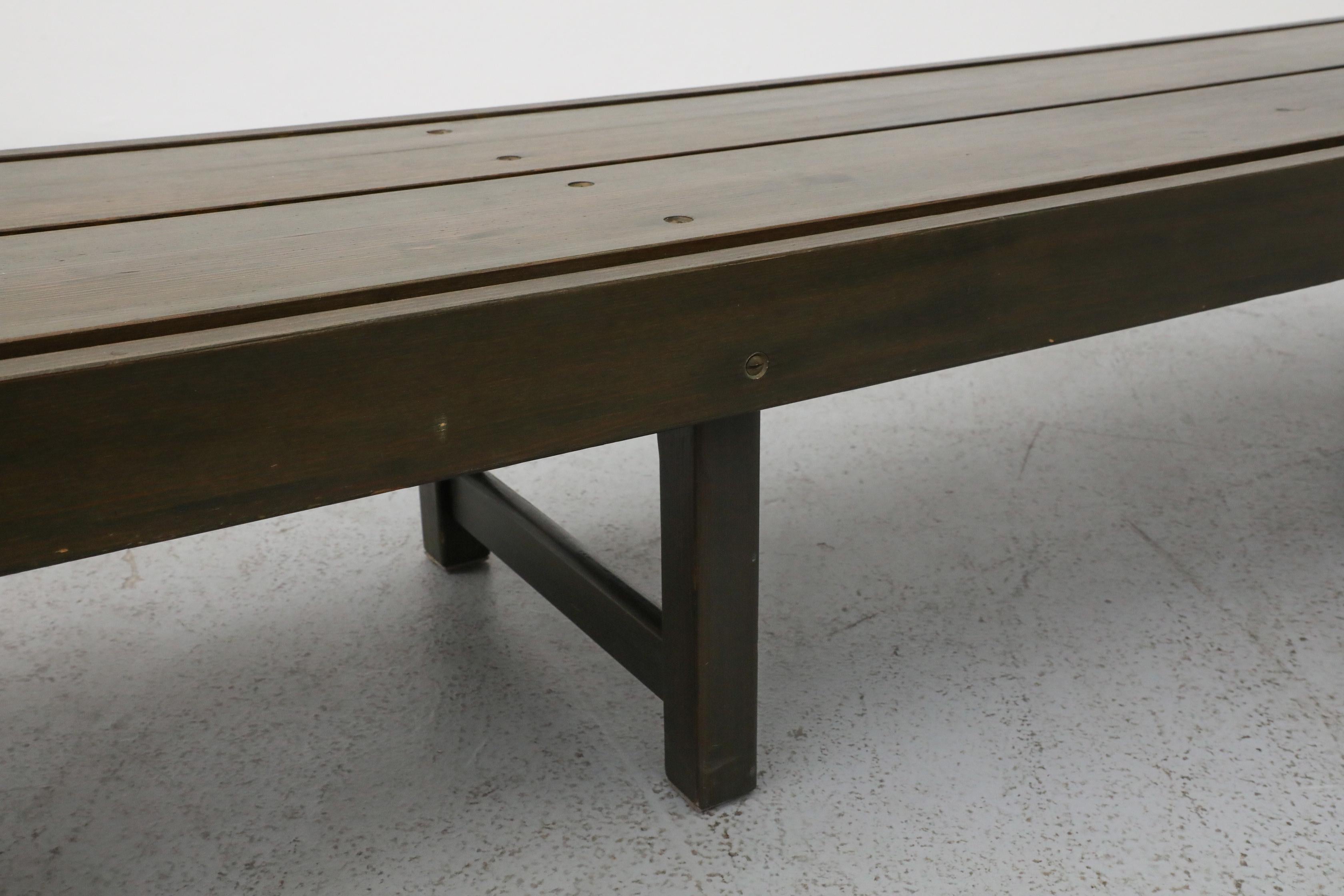 Futurum Green Stained Pine Bench by Rastad & Relling, Norway, 1960s For Sale 12