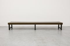 Futurum Green Stained Pine Bench by Rastad & Relling, Norway, 1960s