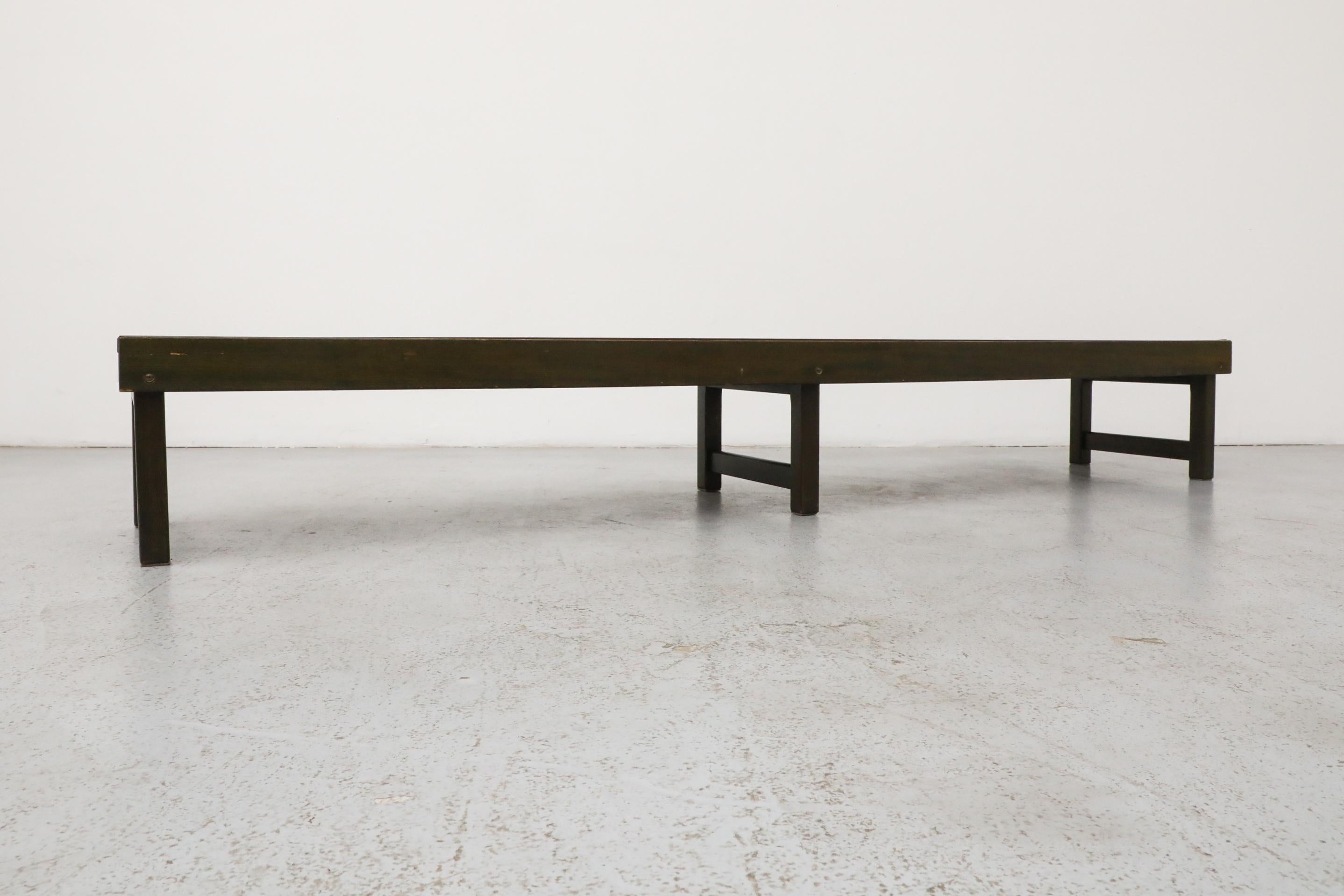Futurum Green Stained Pine Bench by Rastad & Relling, Norway, 1960s For Sale 1