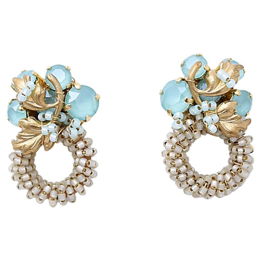 fuusenkazura bouquet earring / vintage jewelry , vintage beads, vintage earring For Sale