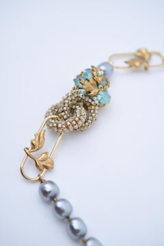 Collier fuusenkazura / bijoux vintage, perles vintage, collier
