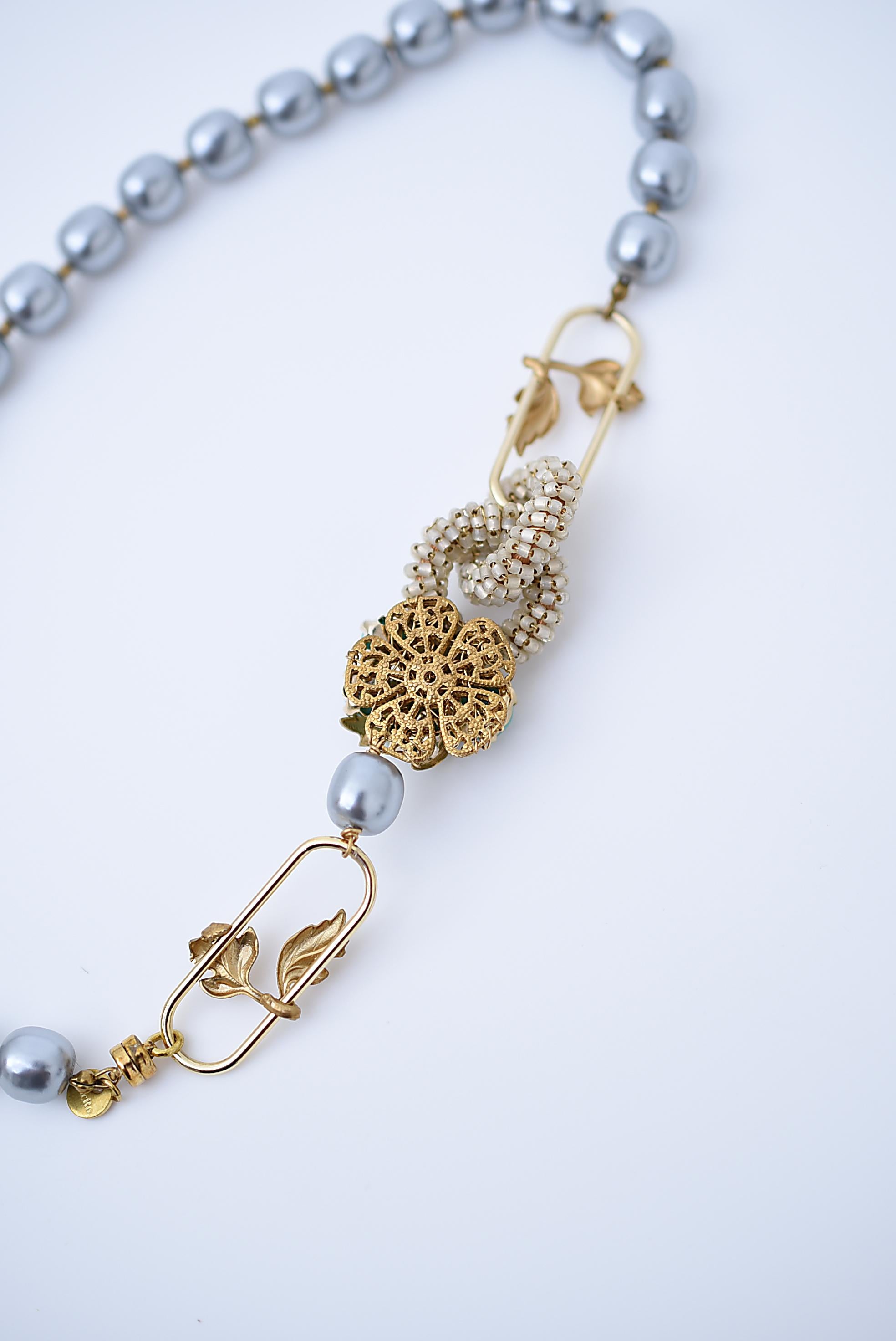 Collier fuusenkazura / bijoux vintage, perles vintage, collier Pour femmes en vente