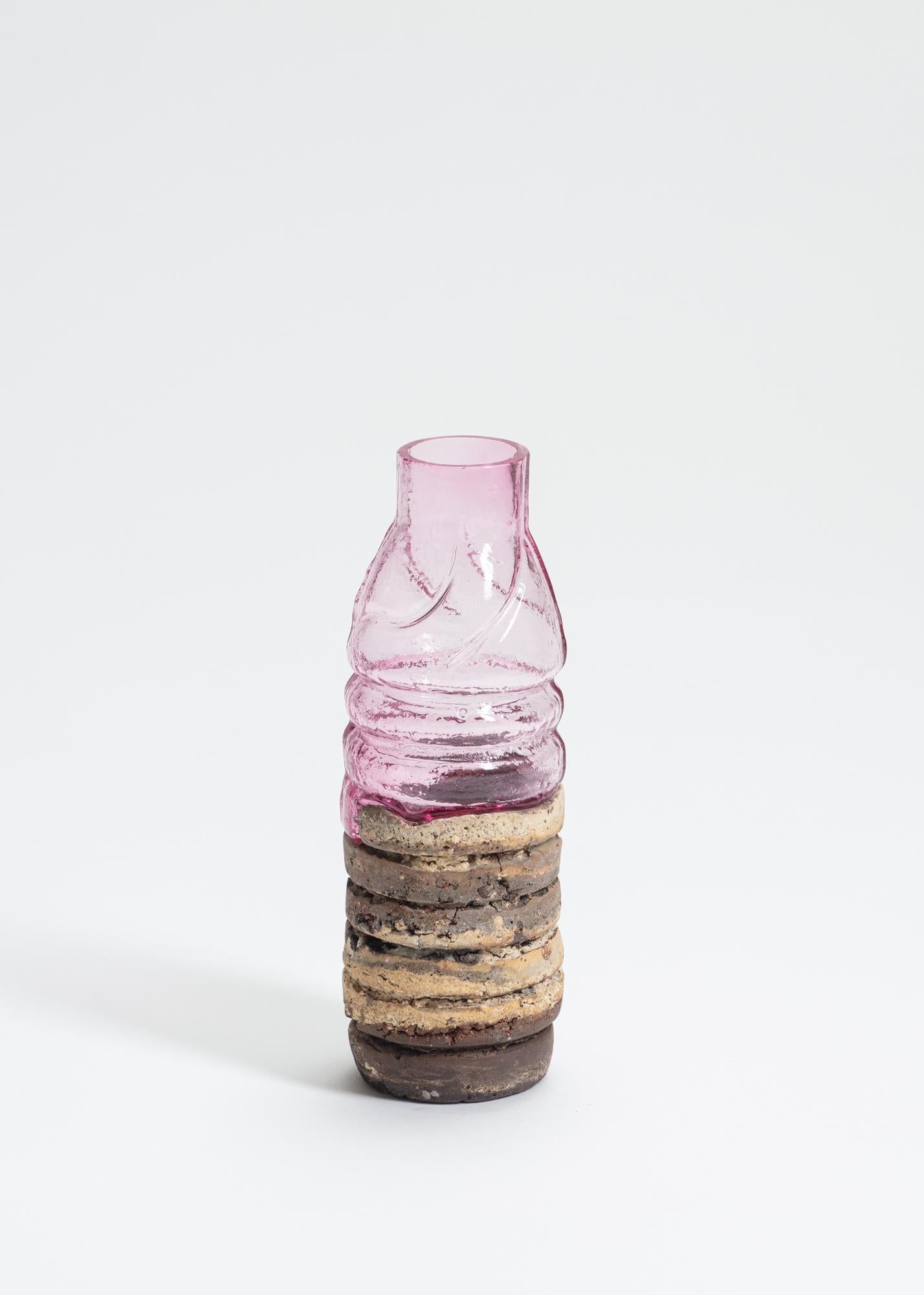 FUWA FUWA, No 13 bottle by Yusuke´ Y. Offhause
One of a Kind, the work is in two parts (ceramic and glass).
Dimensions: D 7.5 x W 7.5 x H 19.5 cm.
Materials: stoneware, porcelain, glass.

Yusuke´ Y. Offhause:
