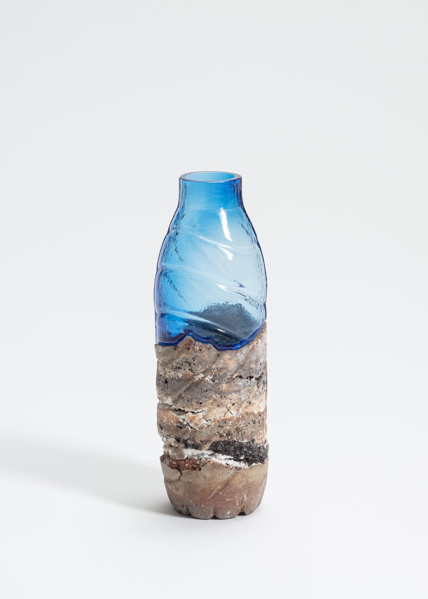 FUWA FUWA, No 14 Bottle by Yusuke´ Y. Offhause
One of a Kind, the work is in two parts (ceramic and glass).
Dimensions: D 7.8 x W 7.8 x H 22 cm.
Materials: stoneware, porcelain, glass.

Yusuke´ Y. Offhause:
