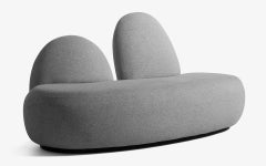 Fuyu Grey Organic Modern Two-Seater Sofa