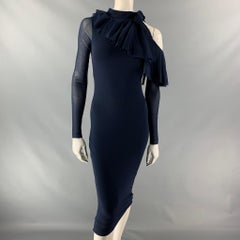 FUZZI Size XS Navy Solid Polyamide Dress