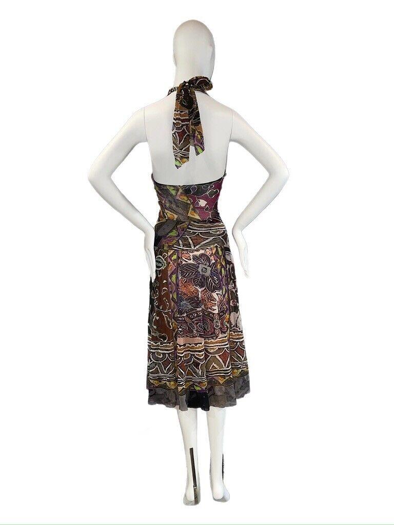 knee length dresses for ladies Fuzzi Woman Embroidered Mesh Midi Dress main image 0