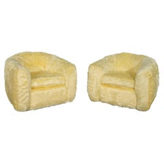 Fuzzy Mid-Century Club Chairs
