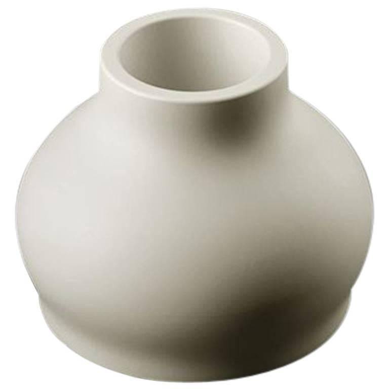 Fuzzy Vase in Matte White Polyethylene by Eddy Antonello for Plust For Sale
