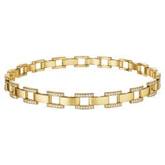 FVS Diamond Pavéd Link Chocker with FVS Diamonds Set in Solid 18K Yellow Gold
