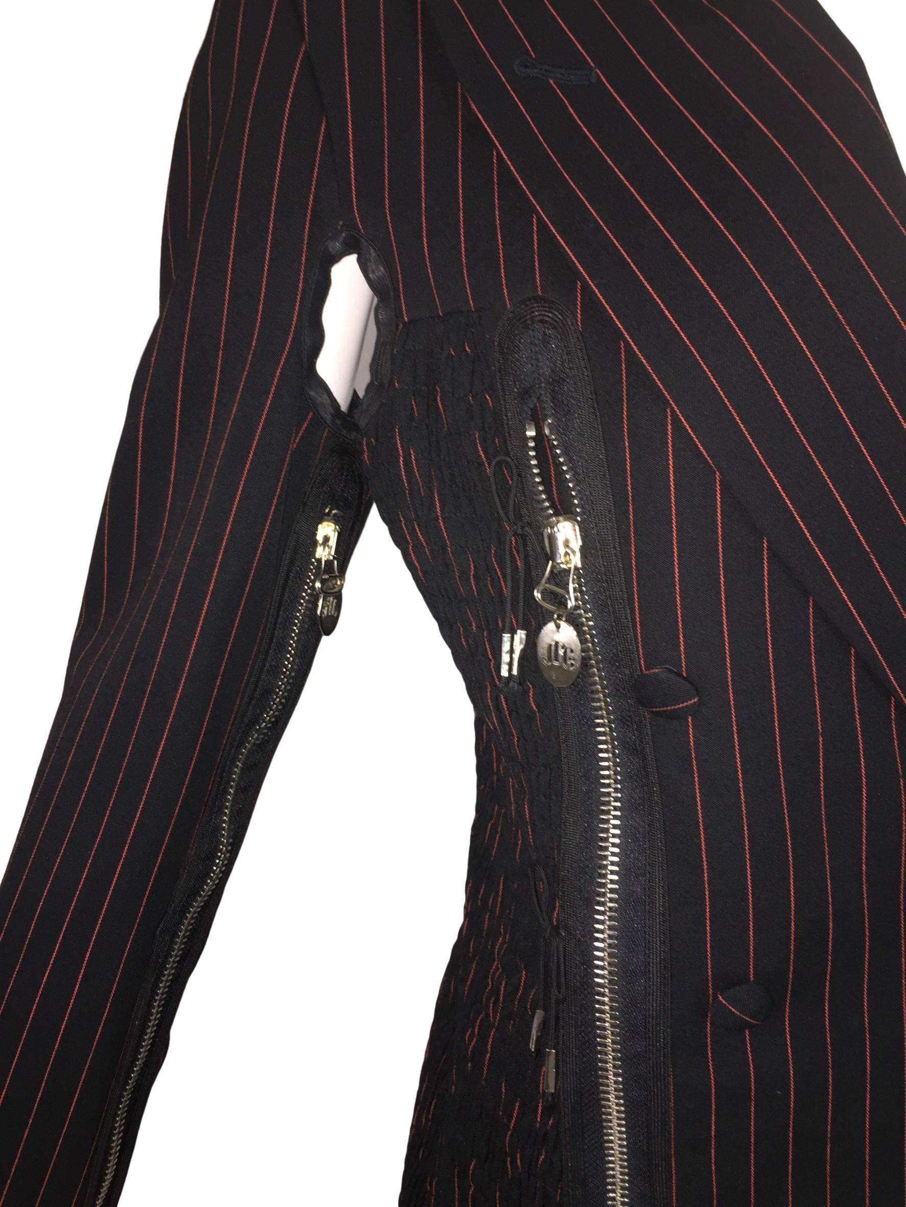 DESIGNER: F/W 1989 Jean Paul Gaultier

Please contact for more information and/or photos.

CONDITION: Pristine- unworn!

COUNTRY MADE: Italy

FABRIC: Wool

SIZE: 40

MEASUREMENTS; provided as a courtesy only- not a guarantee of fit: 

Chest: 34-38