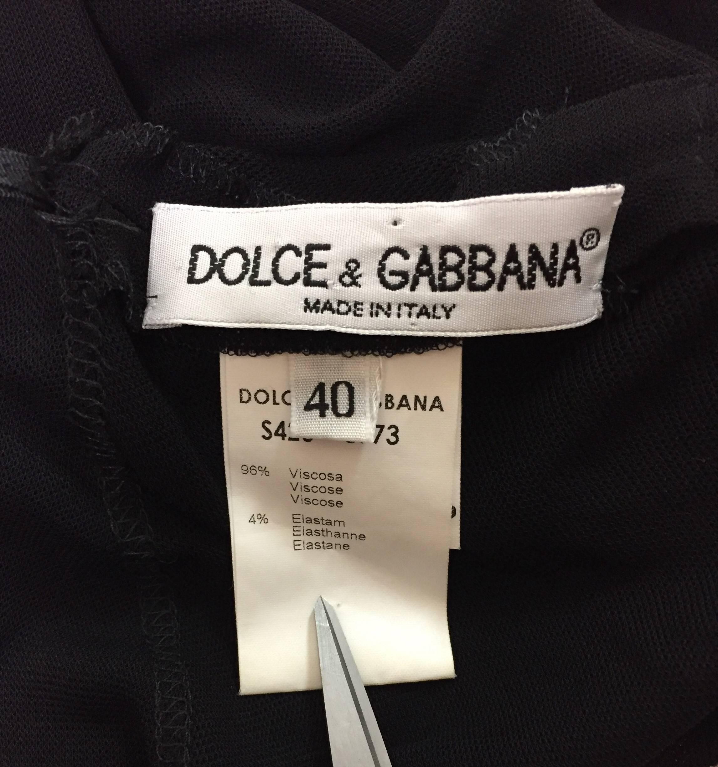 Women's F/W 1999 Dolce & Gabbana Ruway Sheer Black One Shoulder Grecian Dress