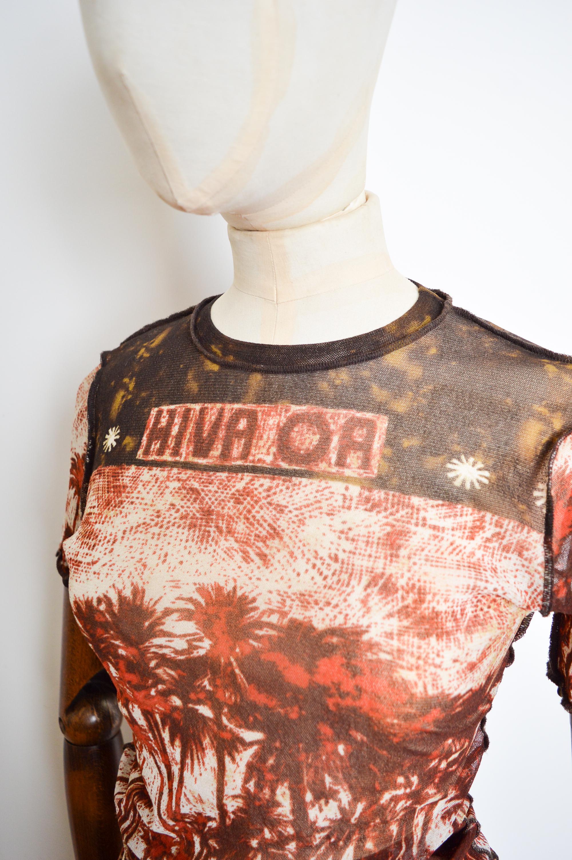 FW 1999 Jean Paul Gaultier Conjunto de micromalla a juego con top y falda en venta 3