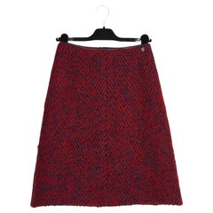 FW 2000 Gonna in tweed rosso blu FR36/38